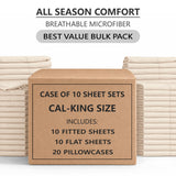 Bulk Discount - Case of 10 Sheet Set - Best for Airbnb, Guest Room, Spa, Health Care Facility and More