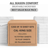 Bulk Discount - Case of 10 Sheet Set - Best for Airbnb, Guest Room, Spa, Health Care Facility and More