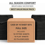 Bulk Discount - Case of 10 Sheet Set - Best for Airbnb, Guest Room, Spa, Health Care Facility and More