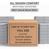 Bulk Discount - Case of 10 Sheet Set - Best for Airbnb, Guest Room, Spa, Health Care Facility and More