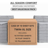Bulk Discount - Case of 10 Sheet Set - Best for Airbnb, Guest Room, Spa, Health Care Facility and More