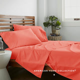American Home Collection 4-Piece Solid Color Sheet Set