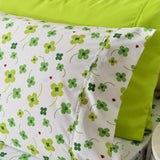 American Home Collection Lime Green Shamrocks Sheet Set