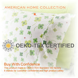 American Home Collection Lime Green Shamrocks Sheet Set