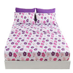 American Home Collection Purple Floral Sheet Set