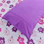 American Home Collection Purple Floral Sheet Set