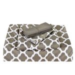 American Home Collection Gray Quatrefoil Sheet Set