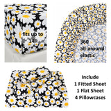 American Home Collection Daisies Floral Sheet Set