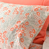 American Home Collection Peach Floral / Flower Sheet Set