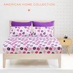 American Home Collection Purple Floral Sheet Set