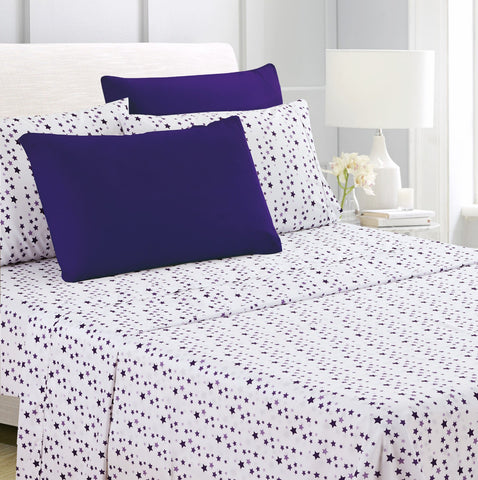 American Home Collection Purple Star Sheet Set